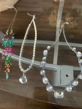 Crystal  Necklace - Iridescent 2 miscellaneous necklaces